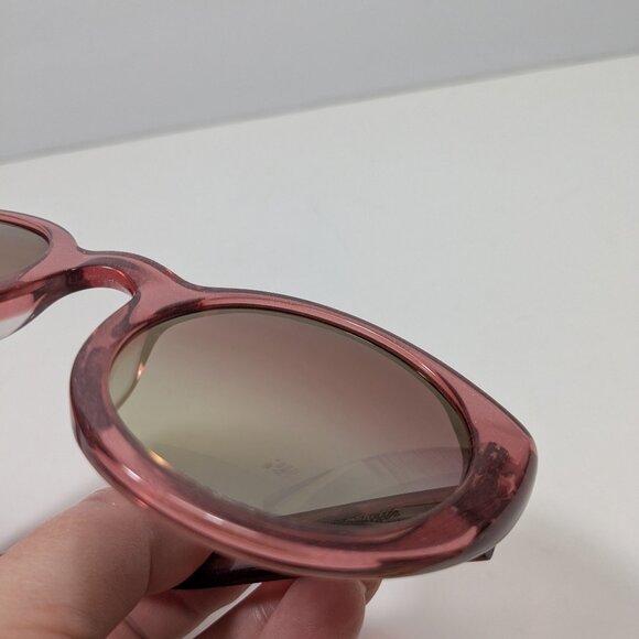 Diff Eyewear Pink Glitter Luna Polarized Sunglasses Oversized Large Modern - Picture 7 of 11